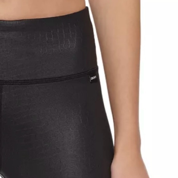 Pants - NEW DKNY faux leather crocodile print leggings XS